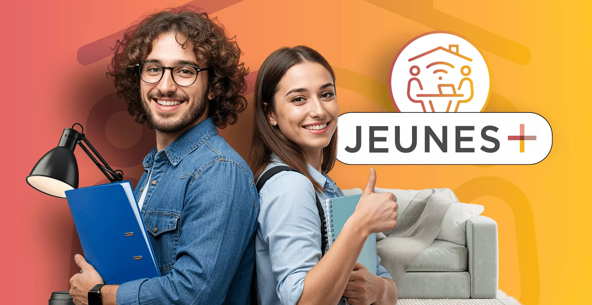 couple de jeunes étudiants