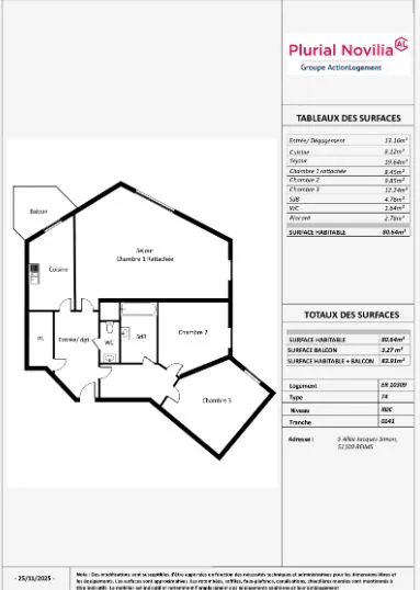  Achat appartement T4  80.00m²  à Reims  (51100)  - ER.10309 - Galerie 10 - Ouvrir l'image en pleine taille