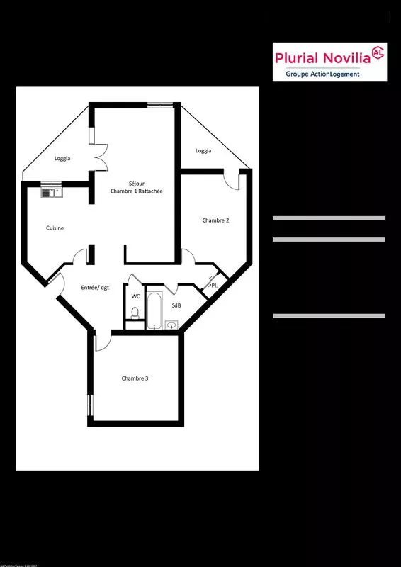  Achat appartement T4  77.00m²  à Reims  (51100)  - ER.11089 - Galerie 8 - Ouvrir l'image en pleine taille